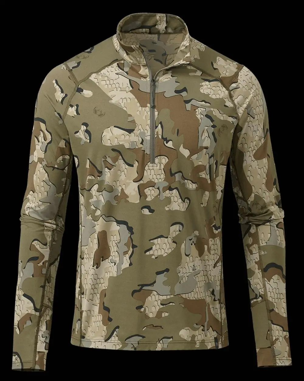 Men's Mid-weight Synthetic Half-Zip Base Layer, Boosted Thermal Underwear Top, Moisture-Wicking Running Shirt, Winter Outdoor Gear