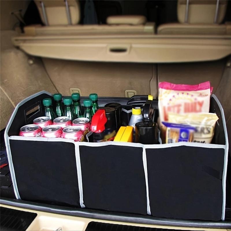 Foldable Car Storage Box With Compartment, 1 Count Car Trunk Storage ...