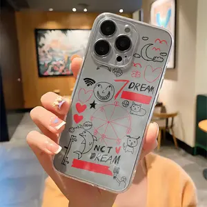 Nct Dream Sketch Collage Design Clear Phone Cover for iPhone 16 15 14 13 12 11 Xs Xr X 8 7 6 6S Plus Pro Max