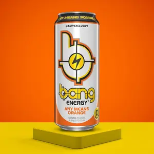 Bang Energy Drink 16 fl oz Peach Mango Any Means Orange Lime Pop Drop 300mg Caffeine Zero Sugar 2 Pack Beverage Sport High Stim Strong Flavor Real Energy