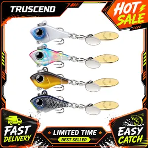 TRUSCEND Metal Fishing Gear Set - BKK Treble Hook Lures with Vibrating, Swimming, Flashing, Jigging Actions, Centered CG, Long Cast Reach for Ice Fishing,father'sdaygifts,campingessentials,campinggear