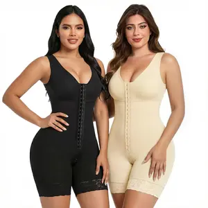 YIANNA 2 Piece Fajas Colombianas Shapewear for Women Tummy Control Full Shapewear Butt Lifter with Zipper Crotch