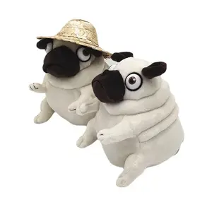 kawaii Plush Toys 15cm dog the Elf Fat Pug Sitting Pug Dogs Dolls