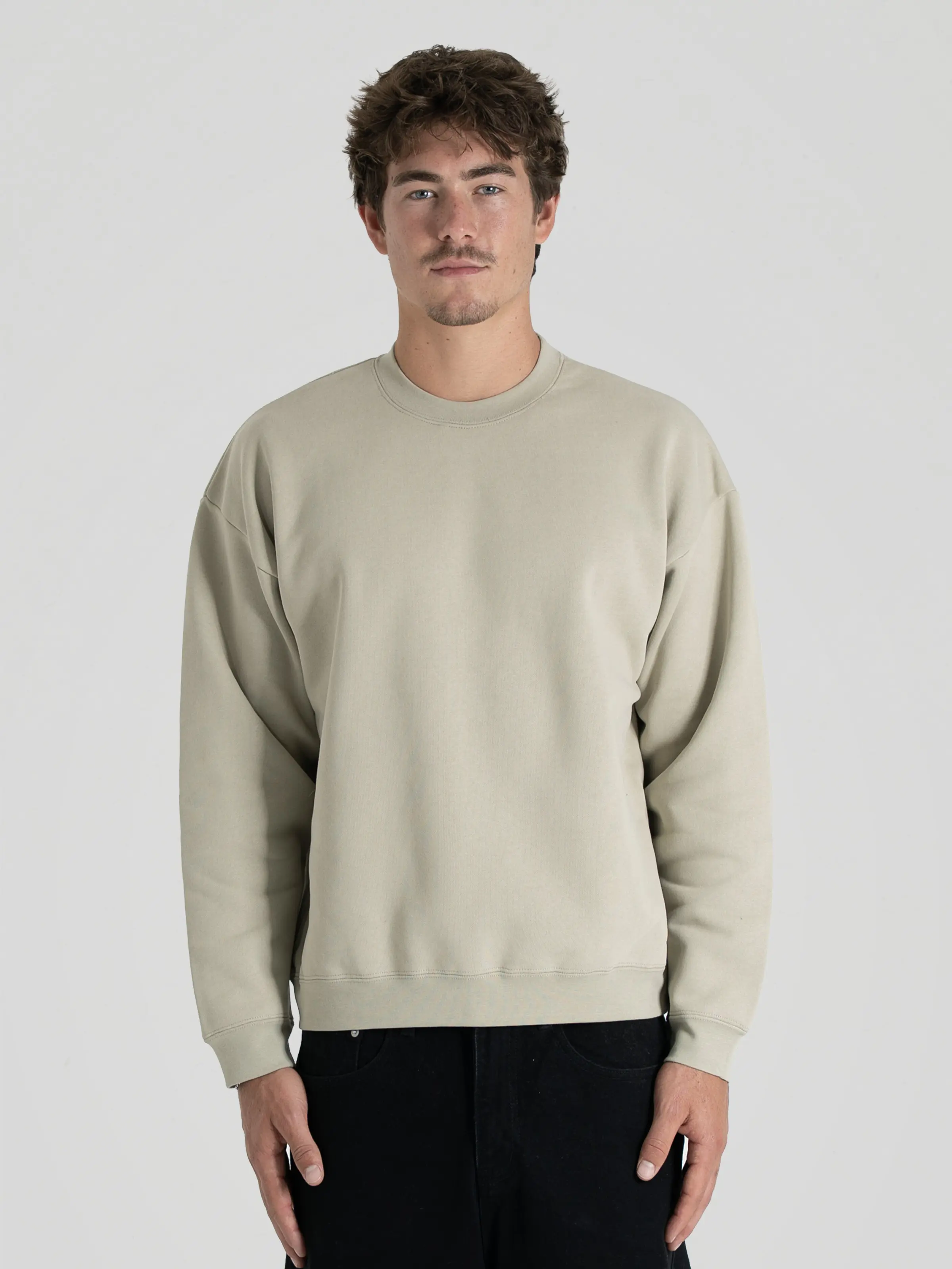 600 GSM 'Matcha' Fleece Crewneck