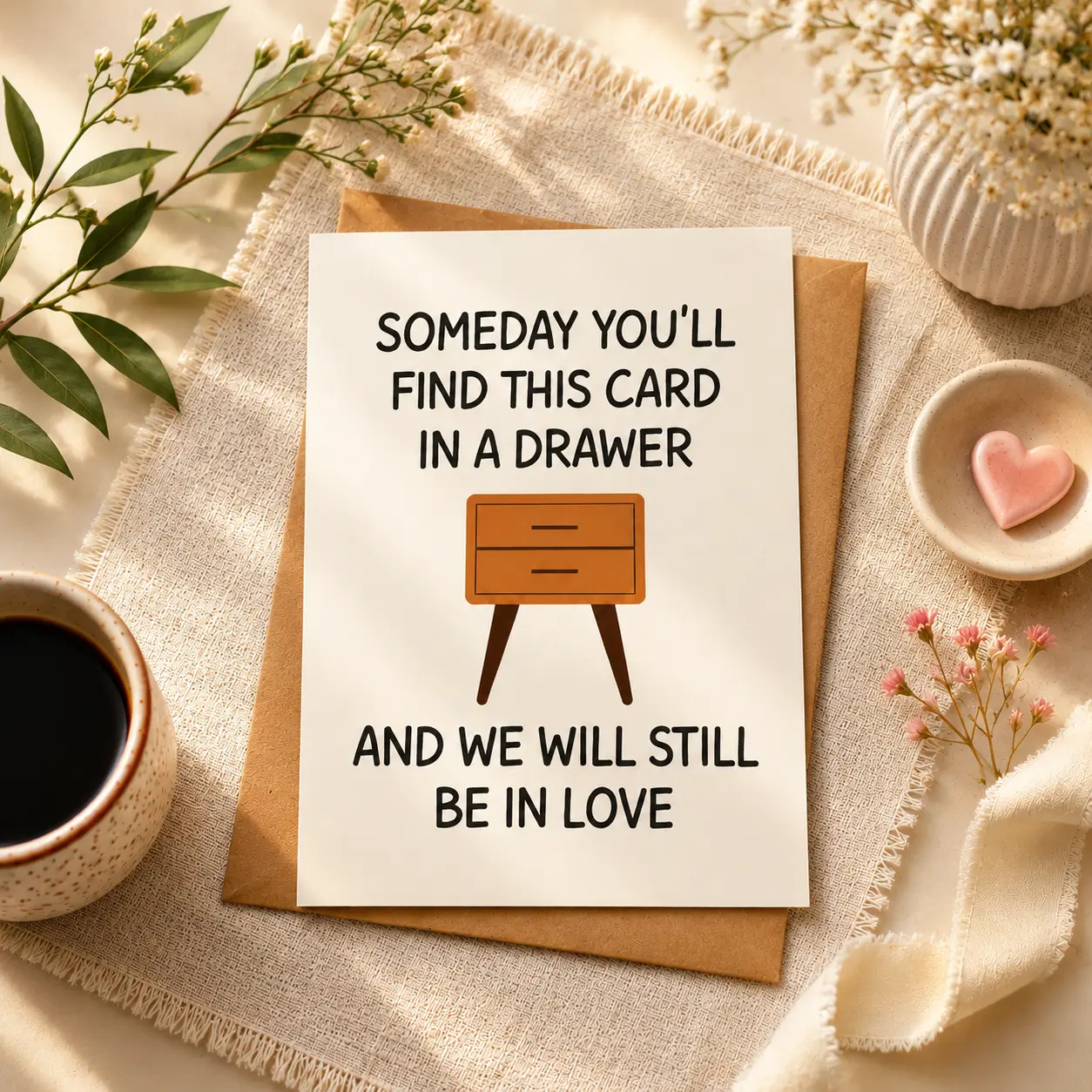 Romantic Anniversary Greeting Card - Heartfelt Love Message Card for Boyfriend, Girlfriend, Festive Party Gift Item