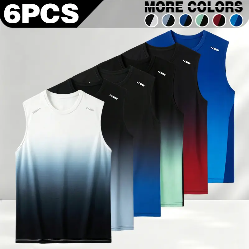 Summer new short sleeved T-shirt men's thin ice silk T-shirt vest breathable sports T-shirt casual quick drying versatile T-shirt