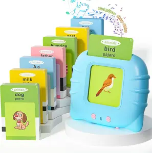 Talking Flash Cards for Toddlers 1-4 Year Olds Montessori Language Learning with 224 Words Pocket Speech Therapy Autism Playthings Children's Sensory Educational Device