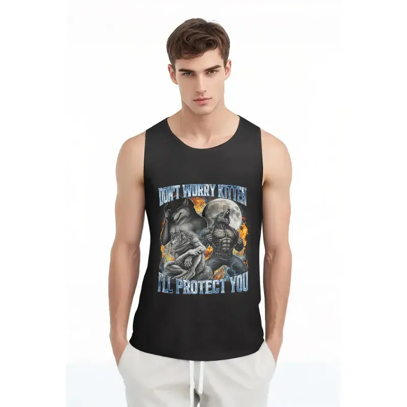 wolf tank top - TikTok Shop
