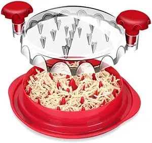 Chicken Shredder, Professional Chicken Breast Shredder Tool Twist, Transparent Lid, Ergonomic Handle, Meat Shredder, Dishwasher Safe, Non-slip Design, Heat Resistant, Bpa Free Kitchen Utensils