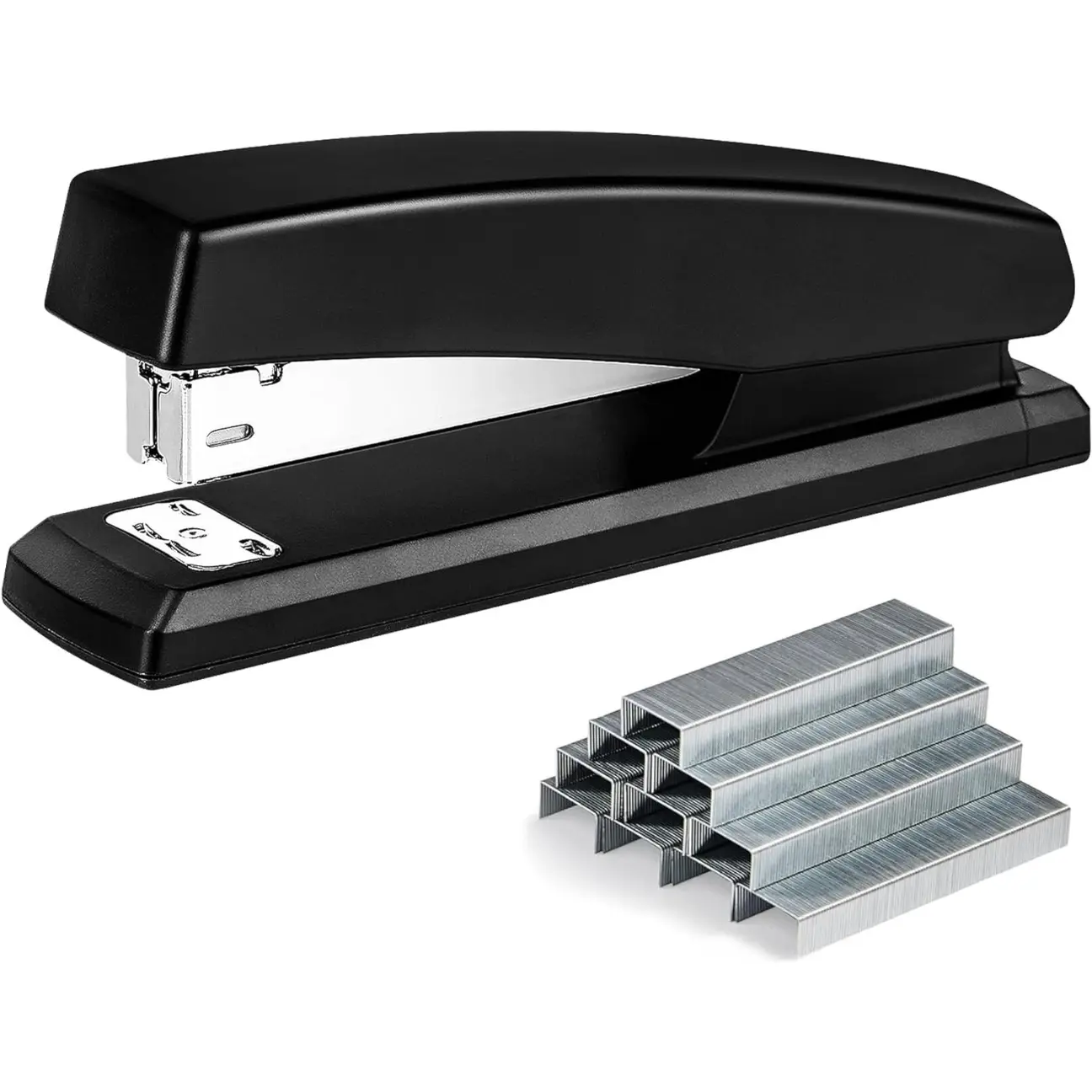 Stapler with 1000 Staples, Office Stapler, 25 Sheet Capacity, Non-Slip, Black Stapler with 1000 Staples, Office Stapler, 25 Sheet Capacity, Non-Slip, Black