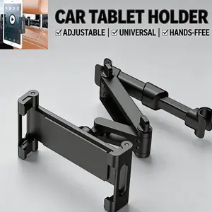 Tablet Holder for Car – 1 Pack iPad Headrest Mount, Fits 5.3-12.9" iPads & Phones, 360° Rotating Adjustable Mount, Upgraded Design, Road Trip Essentials (Black)