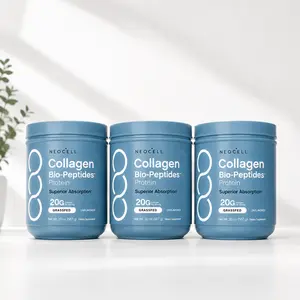 3x NeoCell Collagen Bio-Peptides Powder 20oz - Grassfed Protein Supplement - Advanced with 18 Essential Amino Acids