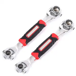 2 pcs Combination Wrench Set,Universal Wrench with Multifunction 360 Degree Rotating Head,52 in 1 Socket Wrench Tool,Spanner Tool for Home and Car Repair.
