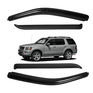 Tape-on -For Ford Explorer Sport 2002-2010 &Lincoln Aviator 4-Door 2003-2005 &Mercury Mountaineer 4-Door 2002-2010 Window Visor-Black#Sun Shade#UV Protection# Easy-Install # Vent Shades# Car Windshield# Car Weather Shields# Wind Deflector Car Accessories