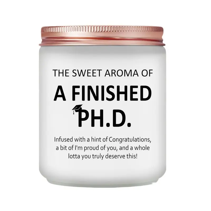 PhD Graduation Gifts - 2026 Doctorate Degree Present for Women, Her, Friend - Doctoral Graduates Scented Candle, PhD Students Congrats Congratulations Grad Present, Grad Party Favor, Graduation Favors