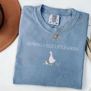 Comfort Colors Silly Goose Pregnancy T-Shirt, Pregnancy Announcement to Husband, First Time Mom Gift, Expecting Mom Gift, Cute Baby Bump Reveal Gift