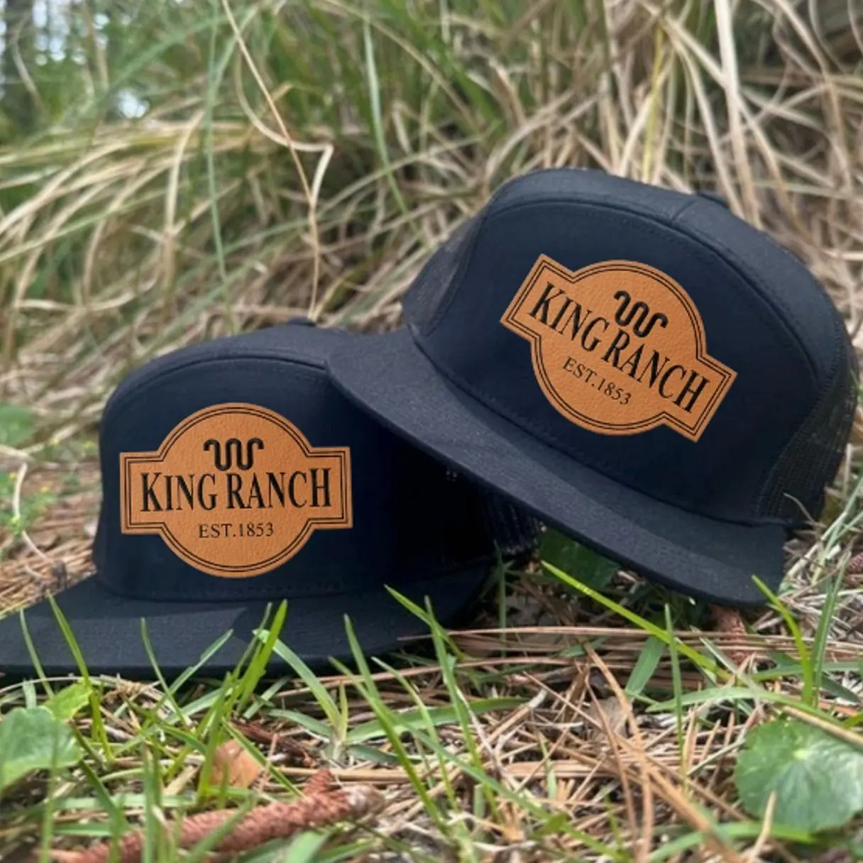 King Ranch Leather Retro Hat Trucker Hat Many Colors Snapback Hat, Unisex Casual Street Style, Gift Idea For Her Him, Unisex Everyday Wear