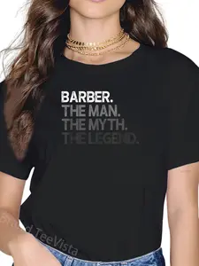 100% Cotton Unisex Barber Gifts Barber Gift Man Myth The Legend T-Shirt
