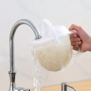 Quick Automatic Rice Washer Machine, Grain Cleaning Mesh Filter, Rice Sieve Basket, Kitchen Small Tool, Efficient and Convenient