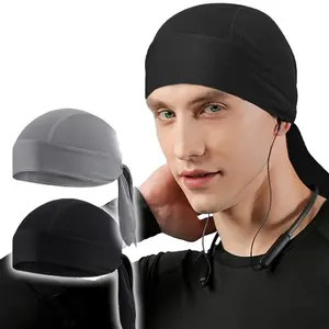 Musion Summer Sports Outdoor Hats - Quick Dry, Breathable M-Cool Fabric Pirate Skull Cap, 35g Riding Headband Head Scarf (Multi-Color), Breathable Skull Cap