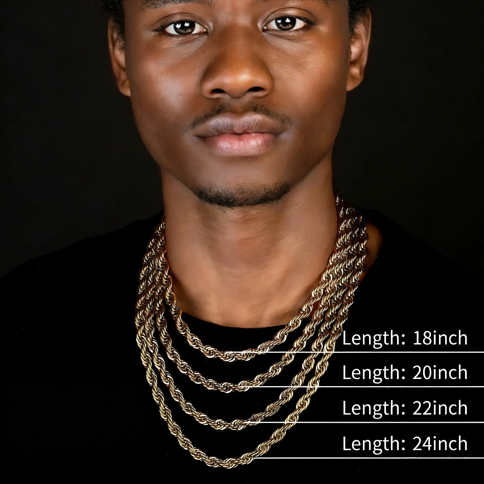 Hand Star Gold Plated Twist Chain Necklace 22-24 Inch High Polished Faceted Cut Non Tarnish Titanium Steel Jewelry for Men Women 8mm 10mm, hip-hop style Hand Star Gold Plated Twist Chain Necklace 22-24 Inch High Polished Faceted Cut Non Tarnish Titanium Steel Jewelry for Men Women 8mm 10mm, hip-hop style