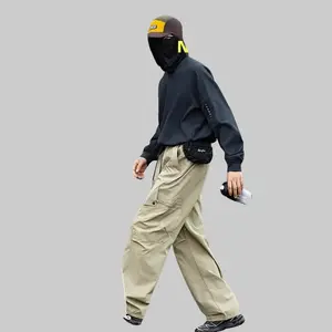 Outdoor anti-splashing mountaineering pants casual sports overalls trendy brand mountain straight trousers men