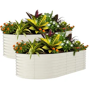 Extra Tall Galvanized Raised Garden Bed Metal Planter Box For Vegetables And Flowers Rust Resistant Large Outdoor Vegetable Bed For Backyard Patio And Garden Seating 24 Inch Tall