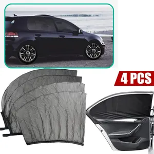 4PCS Car Side Window Sun Shade, SUV Mesh Visor, UV Protection Anti Mosquito Privacy Screen for Baby Pet Travel