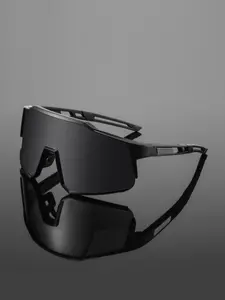 New Men's Colorful One-Piece Lens Sunglasses, Stylish Trendy Windproof Glasses for Biking, Sports Eyewear, Lightweight Sports Shades, Unisex Fashion Accessory for All Seasons