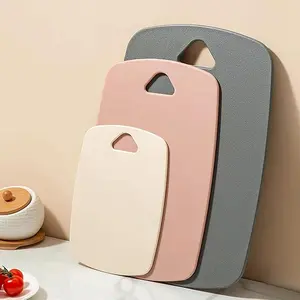 Cutting Boards for Kitchen - Plastic Set of 3 Thick Chopping Boards for Meat, Veggies, Fruits, Easy Grip, Dishwasher Safe, Pink - Knives Kitchenware Cooking