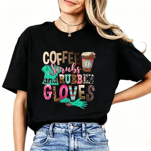 Coffee Scrubs Shirt, Coffee Scrubs and Rubber Gloves Shirt, Nursing Shirt, Nursing School Shirt, RN Shirt, Nurse Life Shirt, Funny Nurse Tee