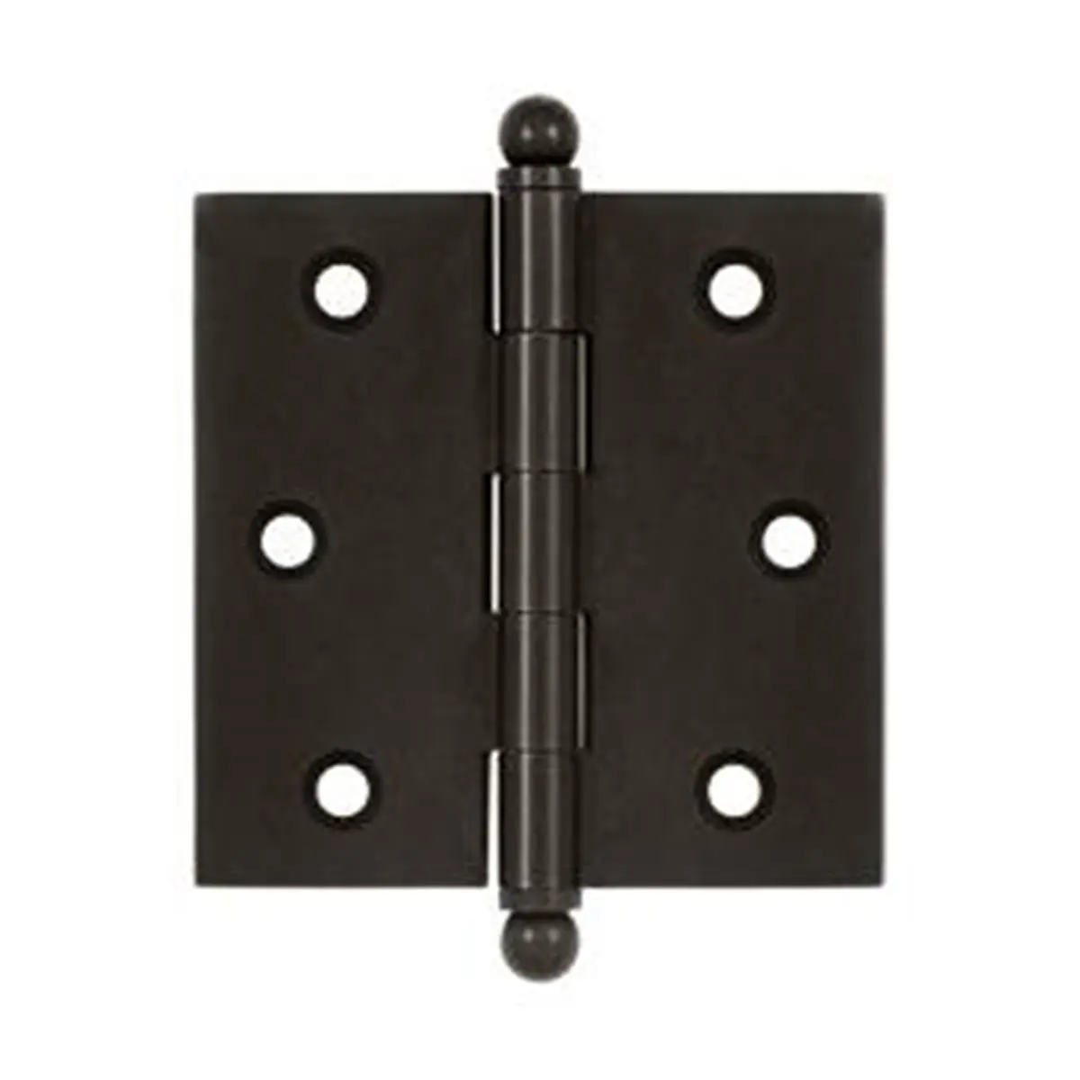 Deltana Solid Ball Tip Door Hinge, 2.5x2.5 in, Oil Rubbed Bronze Door Hardware
