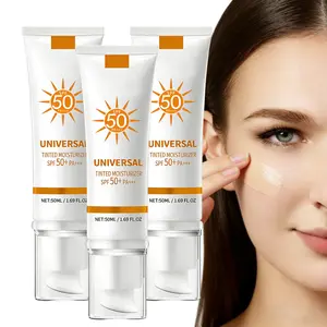 3pack Sunscreen To Prevent Sunburn And Tanning Universal Protector Solar Spf 50, Protector Solar Con Color, Facial Skincare Comfort Moisture Tinted Universal Moisturizer Sunscreen Proteje Tu Piel Uv Comfort Hydrating Moisturizing Sunscreen Face