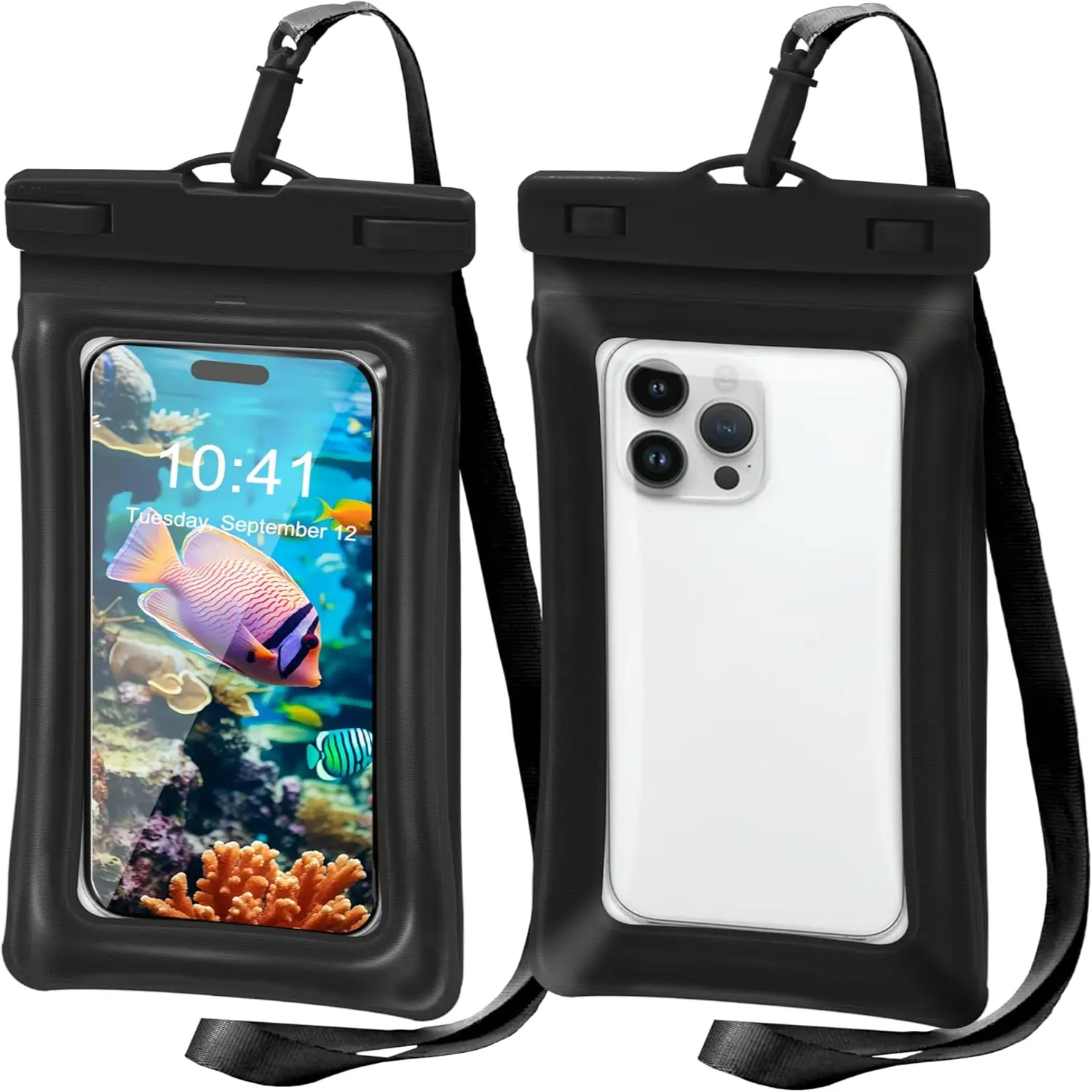 Floating Waterproof Cellphone Pouch, Large Waterproof Phone Dry Bag for  15 14 13  Max   Cellphone, IPX8 Cellphone Kayak Accesso