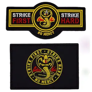 Miltacusa No Mercy Cobra PVC Karate Kid Patch [2PC Bundle -PVC Rubber-Hook Fastener -MK7,KP6]