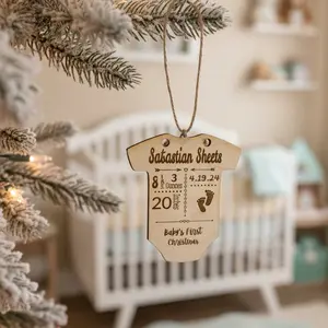 Custom Baby Stats Ornament – Personalized Newborn Keepsake