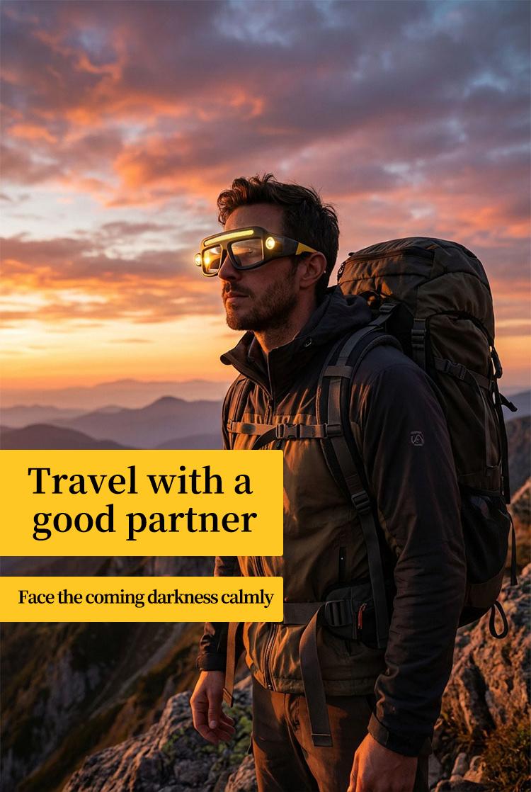 XTE Multi-Functional Eyeglass Light, TYPE-C Rechargeable, Portable COB LED Work Light for Repair & Outdoor Use