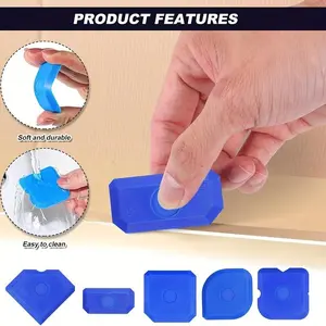 1set, Silicone Sealant Tool Spreader Finish Kit Caulk Tile Grout Applicator Window Door Cement Caulk Removal Tool