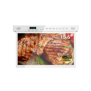 SYLVOX 15.6 inch Smart TV, Under Cabinet, Google TV System, Rotated & Folded, 1080P FHD, WiFi, Bluetooth, for Kitchen, Bedroom, RV Camper