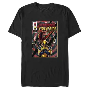 Men's Marvel: Deadpool & Wolverine Action Poster T-Shirt