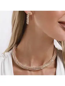 Cross border Heavy Industry Design Full Diamond Neck Chain Choker Fashion Style Shining Claw Chain Jewelry Set for Women