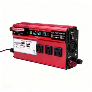 DC 12V to AC 110V 5000W Peak Car Power Voltage Converter, Multi AC Outlets USB Fast Charging Portable Inverter, Emergency Home Backup Power & Outdoor Camping Road Trip Vehicle Electronics Charger