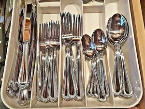 40-Piece Stainless Steel Flatware Silverware Cutlery Set