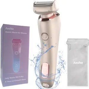 Women Body Hair Razors Trimmer for Legs Arms Bikini Area Pubic Hair, Portable Electric Shaver Waterproof Wet/Dry Hair Removal Rechargebale Comfort