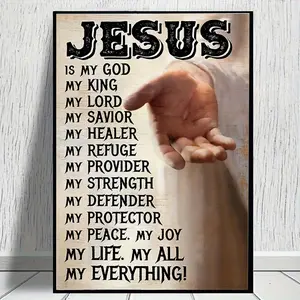 1 Count Hand of God Christian canvas posters - wall art for home decoration frameless, gifts, and holiday occasions - Religious Jesus prints for bedrooms, offices, living rooms, cafes