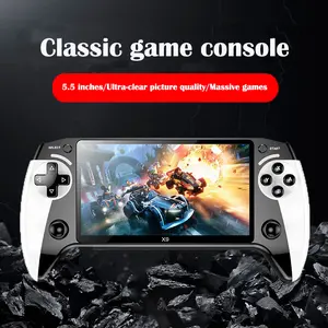 X9 portable game console, 5.5-inch HD screen, multiple languages, retro GBA Arcade video, 8 simulators with 360° non-slip joysti