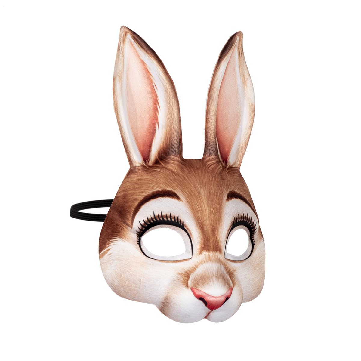 Cartoon & 3D Realistic Half Face Bunny Rabbit Mask, Cute Horror Black Animal Ear Mask, Easter Mardi Gras Halloween Cosplay Costume Accessory, Masquerade Party Decoration Prop for Adults & Kids, Carnival Birthday Game Prop Handmade black ovo confetti eggs