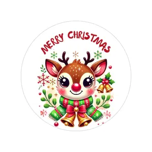 Cute Christmas Reindeer Outdoor Sticker - Merry Christmas Decor, Holiday Gift, Seasonal Decoration, Car Decal, Kids Sticker