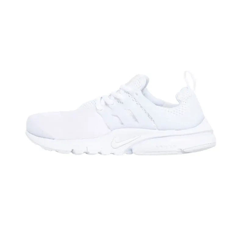 NIKE Air Presto 'Triple White' Stretchy Mesh Footwear - Lightweight Athletic Walking Shoes for Casual Everyday Wear, Trainer, Slip-On