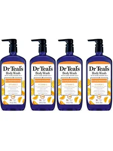 Dr Teal's Body Wash with Pure Epsom Salt, Relax & Relief with Eucalyptus & Spearmint, 24 fl oz (Pack of 2)